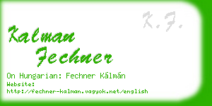 kalman fechner business card